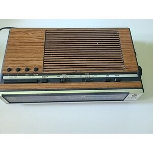 Vtg General‎ Electric Dual Alarm Clock Radio 7-4636C Tested/Works Battery Backup
